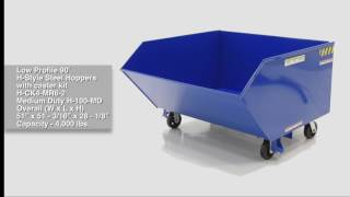 H Low Profile 90° Self-Dumping Steel Hoppers