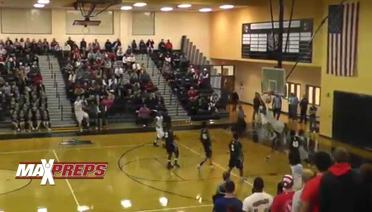 Nubian Spann shatters backboard on alley-oop dunk