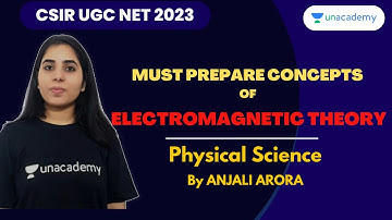 Must Prepare Concepts of Electromagnetic Theory For CSIR NET & GATE | Anjali Arora | Unacademy