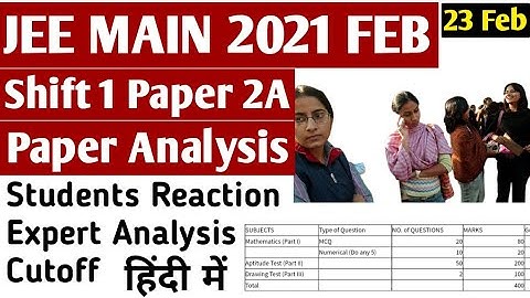 JEE MAIN 2021 Exam Analysis | Shift 1 Paper Analysis | Students Reaction | Cutoff & Good attempt