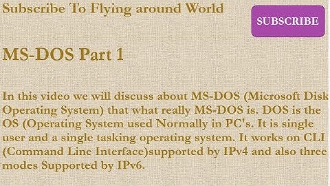 MS DOS Introduction Part 1 in urdu and Hindi