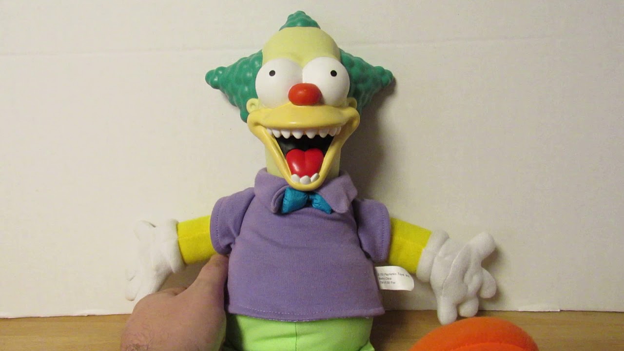 krusty the clown stuffed toy