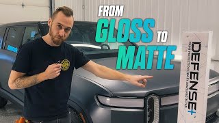Rivian R1S Goes STEALTH MODE: Full Defense+ Matte PPF Wrap Install