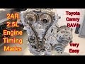 2ar 25l engine timing chain marks of toyota camry 2012