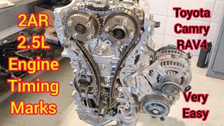 2AR 2.5L Engine Timing Chain Marks Of Toyota Camry 2012