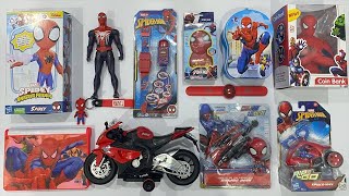 My Latest Cheapest Spiderman toy Collection, projector Watch, RC Bike, Web Shooter, Piggy Bank