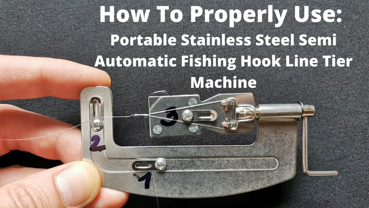 How To Properly Use - Portable Stainless Steel Semi Automatic Fishing Hook  Line Tier Machine [4K] 