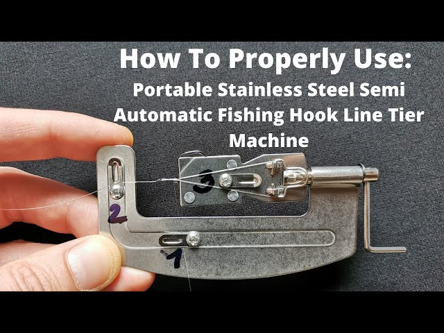 How To Properly Use - Portable Stainless Steel Semi Automatic Fishing Hook  Line Tier Machine [4K] 