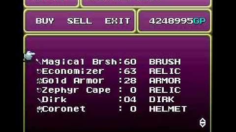 Final Fantasy VI Sketch Glitch: Elixir Dice