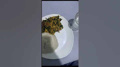 Egusi soup and pounded yam #food #cooking