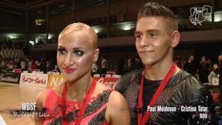 Interview with Paul Moldovan - Cristina Tatar, ROU, the winners of the 2013 WDSF World DanceSport Championship Latin in Platja d'Aro, ESP, on 2 November.
