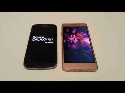 Samsung galaxy s4 vs Huawei y5 II startup test