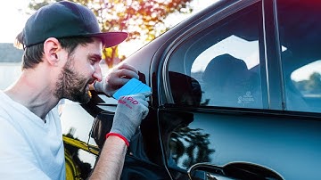 How to Vinyl Wrap Window Trim Black | CHROME DELETE