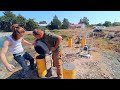 Pouring Concrete in Sonotubes - Prepping for the New Bridge Build