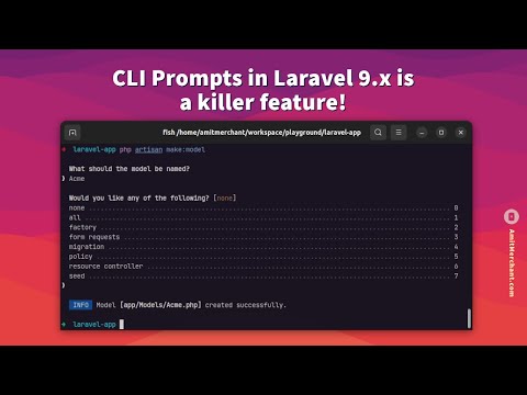 CLI Prompts in Laravel 9.x is a killer feature!