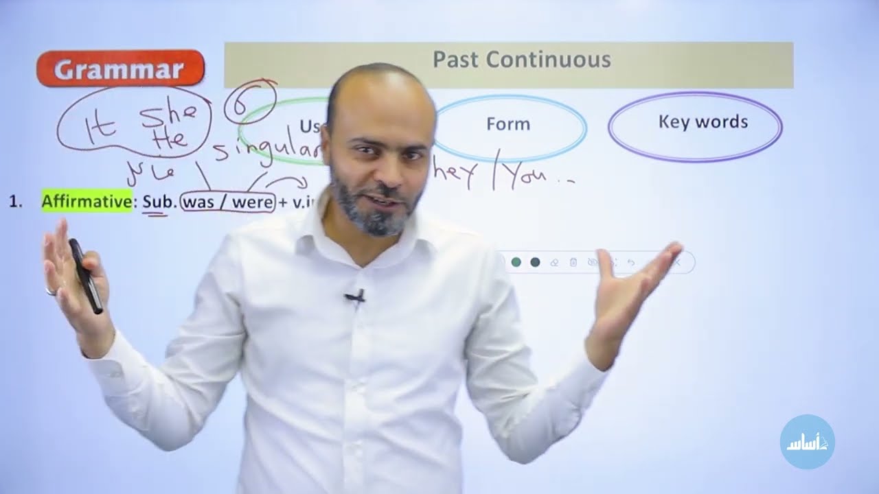 الماضي المستمر Past Continuous  شرح شامل