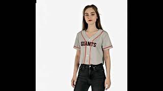 Custom San Francisco Giants Crop Top Jersey Home Player Sublimation Printing for Women