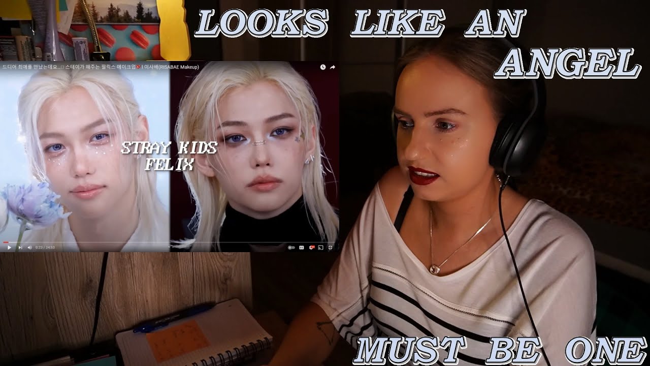 REACTING TO - RISABAE Makeup with Stray Kids FELIX