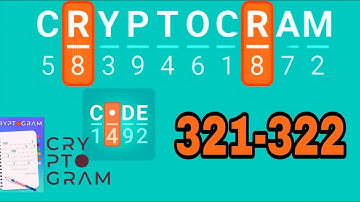 CRYPTOGRAM Word Logic Puzzles level 321 322