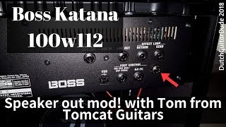 So i want to use an external cab with my boss katana 100w 112 amp.
problem is, it doesn't have a speaker out. we decided mod the amp
ourselves. tom fro...