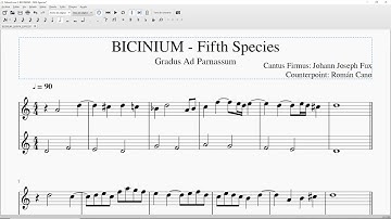 Two-Part Florid Counterpoint on Fux