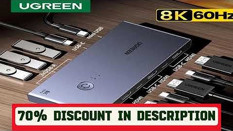 A must-have product! UGREEN 8K 60Hz HDMI KVM Switch USB C USB3.0 KVM Switcher 2 PCs Sharing 1 Moni