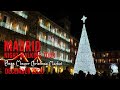 4K Madrid Night Walking Tour, Plaza Mayor Christmas Market, December 2020