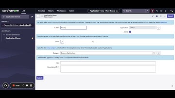 Creating Application Menus and Modules