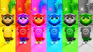 Talking Tom Cat Color OUTFIT Effect - 4 Clones Same Thing, Gameplay (Satisfying) 🚀  screenshot 4