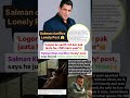 Salman Khan clarifies Lonely post says he just needs some me time #news#salmankhan