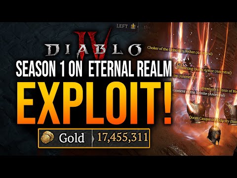 Diablo 4 - Season 1 Items on Eternal & XP Farm Glitch! AFTER PATCH 1.1!