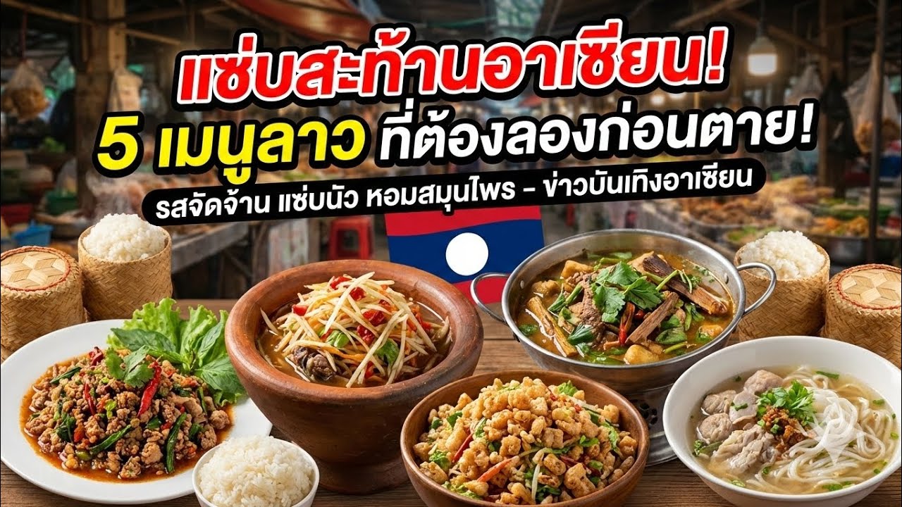 5อันดับอาหารลาว แซ่บสะท้านอาเซียน ต้องลองสักครั้งก่อนตาย🇱🇦