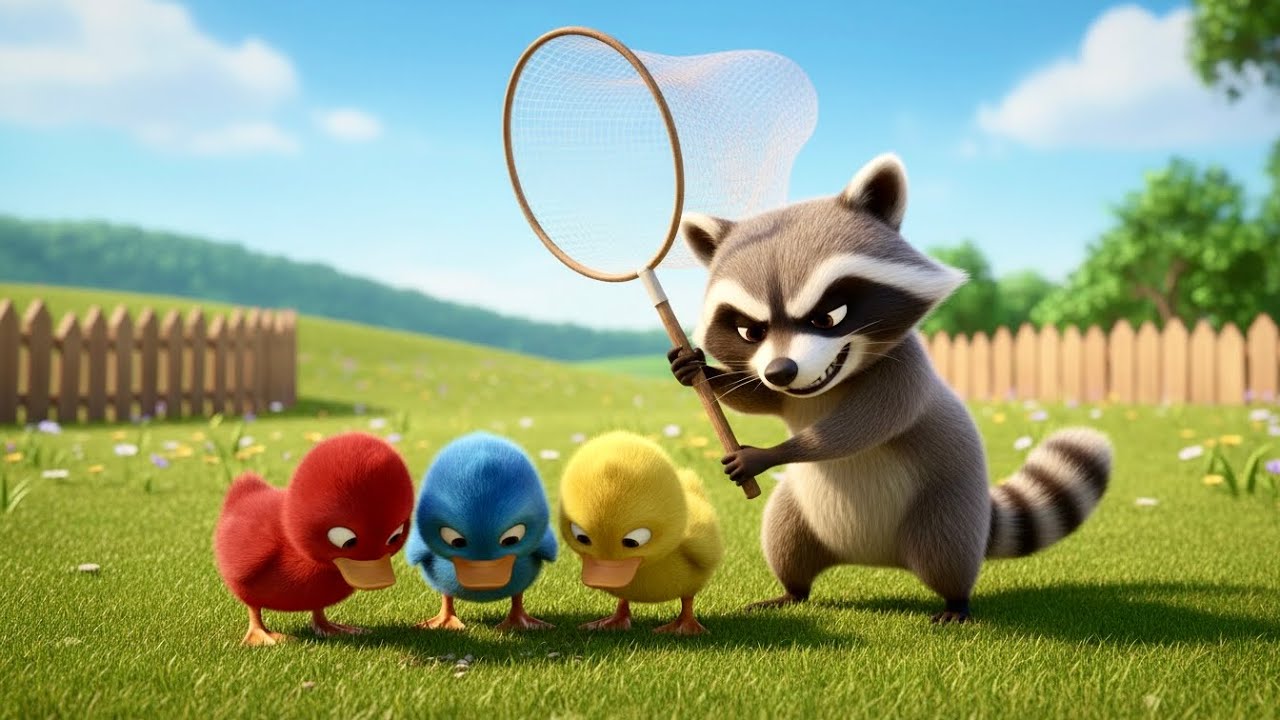 Ohh No! Thief Raccoon Stole Cute Baby Ducks 🐣🐥🦝 Mother Duck, Farmer & Dog Saves the Day! | Toddlers 