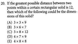 SAT Math 2 Prep Part 2 Diagnostic Practice Test2 Q20