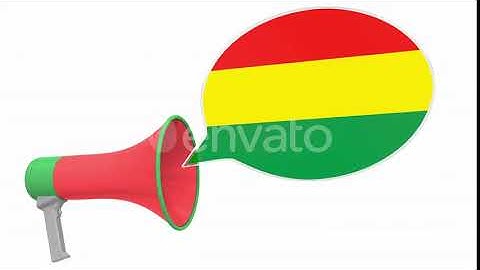Loudspeaker and Flag of Bolivia on the Speech Bubble | Motion Graphics - Envato elements