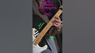 Major7 chord - Drop 2 Inversions. #guitar #electricguitar #jazzguitar #gibson #guitarchords #chords