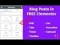Everything about blog posts inside free elementor 2022