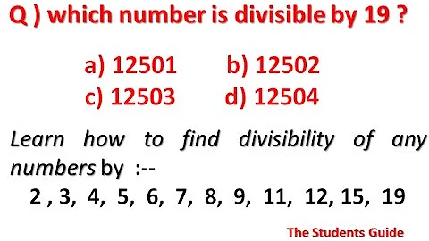 How to Check Divisibility of any number...!!!