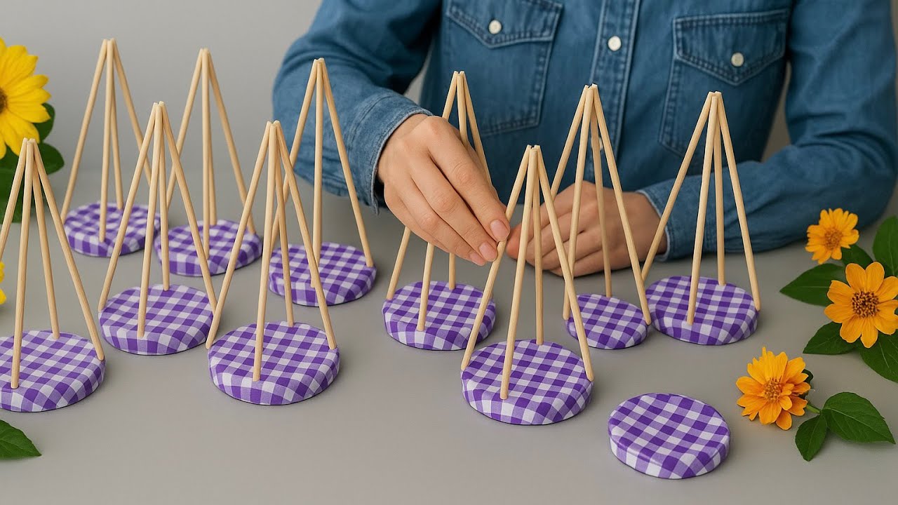 💰 3 легендарные идеи для поделок из крышек от банок и деревянных палочек!