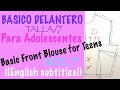 BASICO DELANTERO TALLA/7 ADOLESCENTES,FRONT BASIC FOR TEEN BLOUSE (((English subtitles))