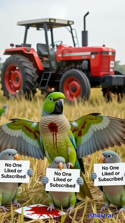 A big parrot worked hard day and night for his children.#ai #parrot
