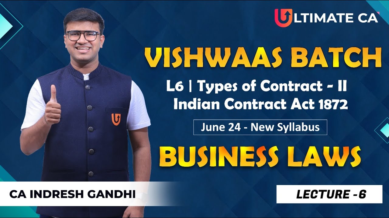 L9 | Proposal / Offer | Indian Contract Act 1872 | CA Foundation Law - June2024 | Indresh Gandhi