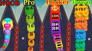 Satisfying Mobile Game/ 2048.io cube arena - snake arena 2048 gameplay part 2 screenshot 4