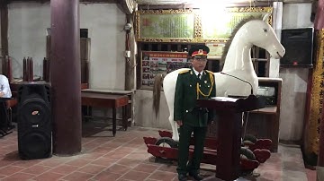 Chào cờ tại lễ kết nạp hội viên mới chi hội CCB Thôn Dương Đá 15/3/2019