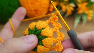 Wow!! You will love what I made with tiny crocheted filled flowers, let's watch. #crochet #knitting