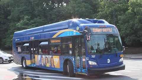 MTA NYCT: 2017 NewFlyer XN40 #757 On The Q Subway Shuttle At Prospect Park Station