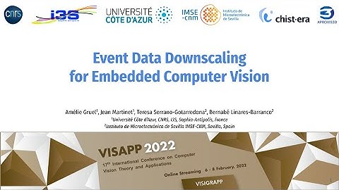 VISAPP 2022 Presentation - Event Data Downscaling for Embedded Computer Vision