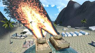 4 Super Shermans And Space Marines vs Zealot Wave - Ultimate Epic Battle Simulator 2