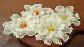 가장 아름다운 과자.., 쌀종이꽃 칩 만들기 :: 라이스페이퍼꽃 스낵 :: Rice Paper Flower Chips