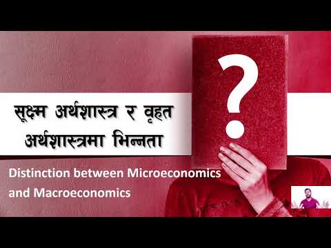 Differences between Microeconomics and Macroeconomics| सूक्ष्म र बृहत् अर्थशास्त्रबीच भिन्नता